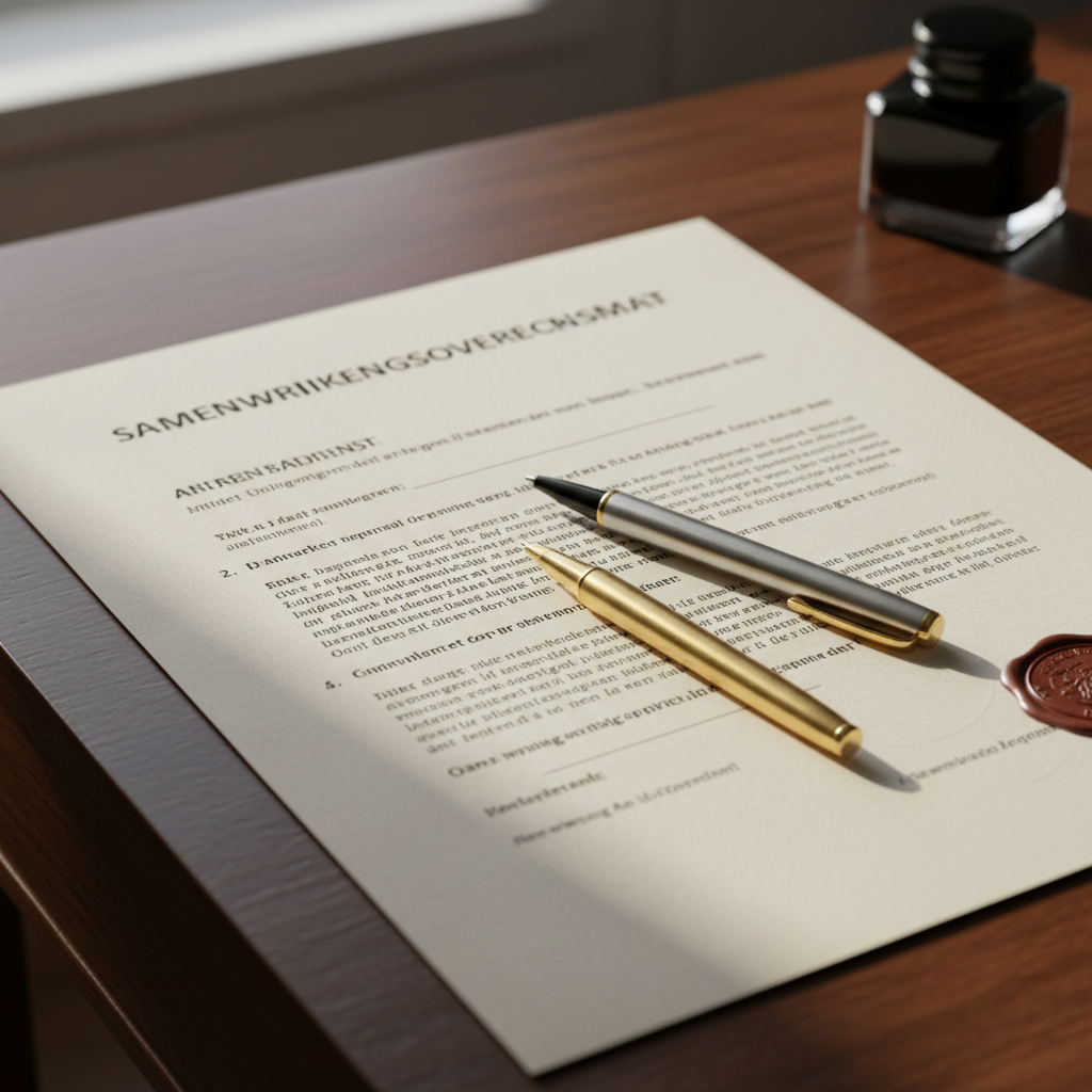 Een samenwerkingsovereenkomst voor een VOF