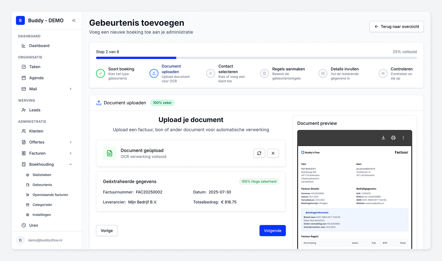 Boekhouding met AI interface